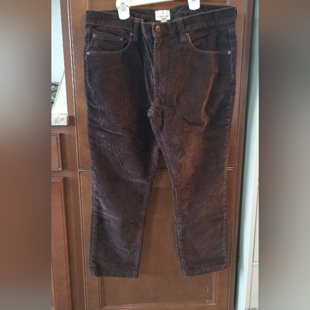 Corduroy Men's Pants in Rich Brown